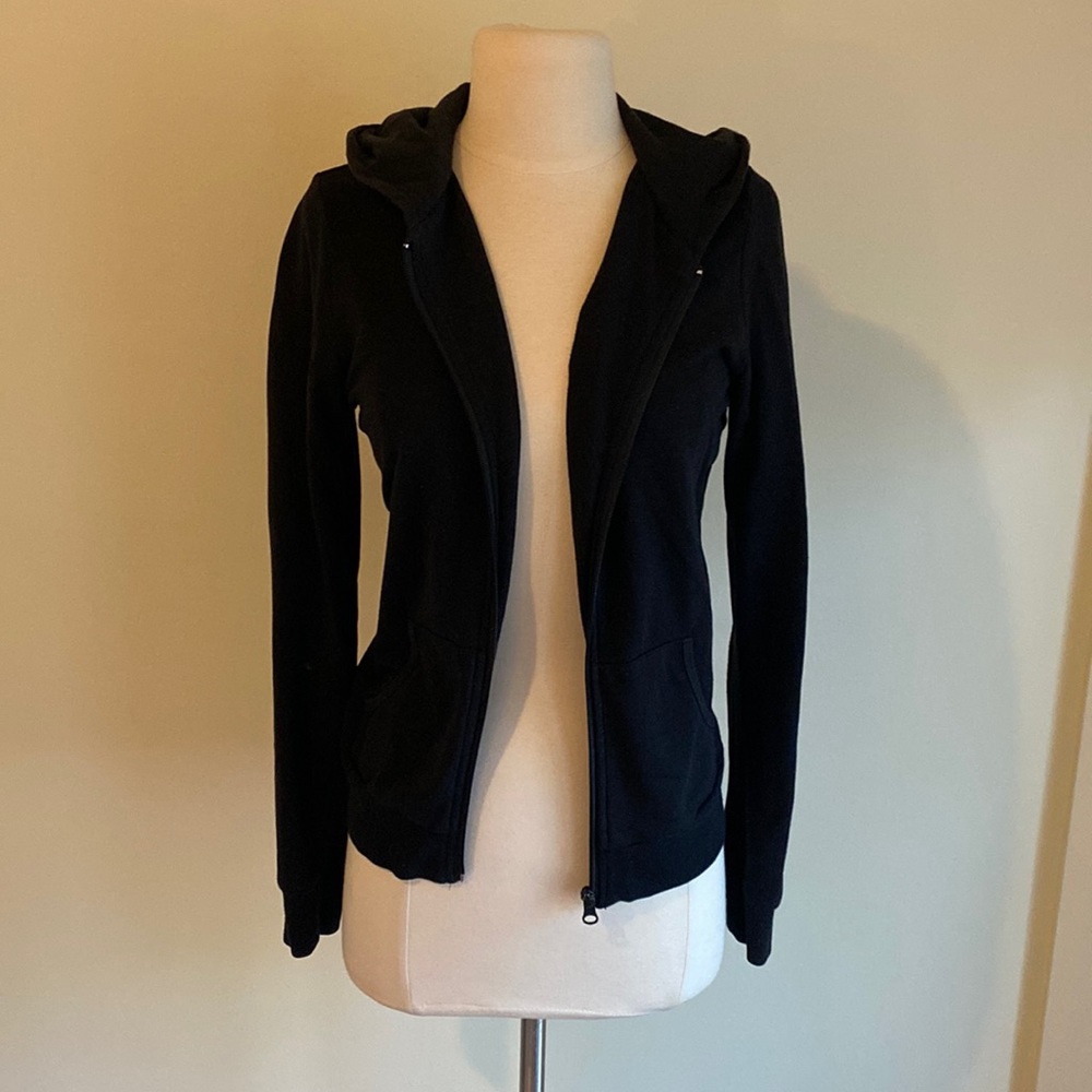 Black zip up hoodie